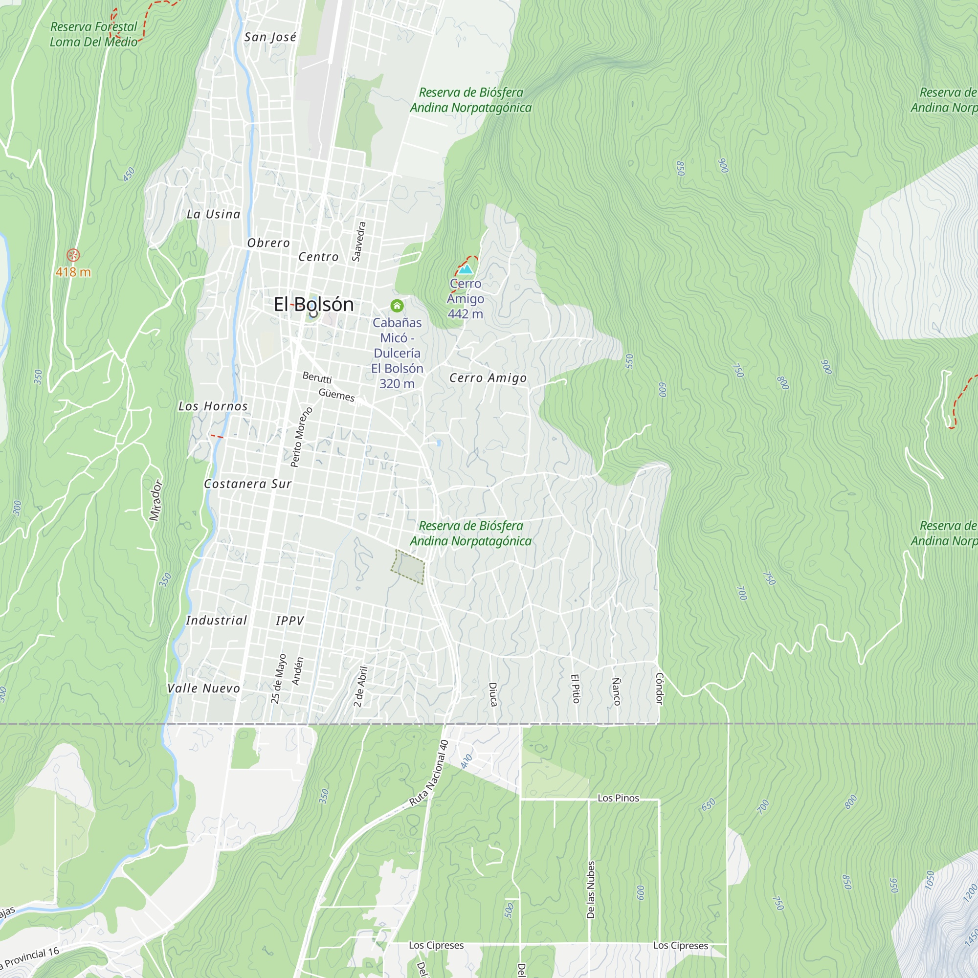 Cabañas Piedras Blancas map