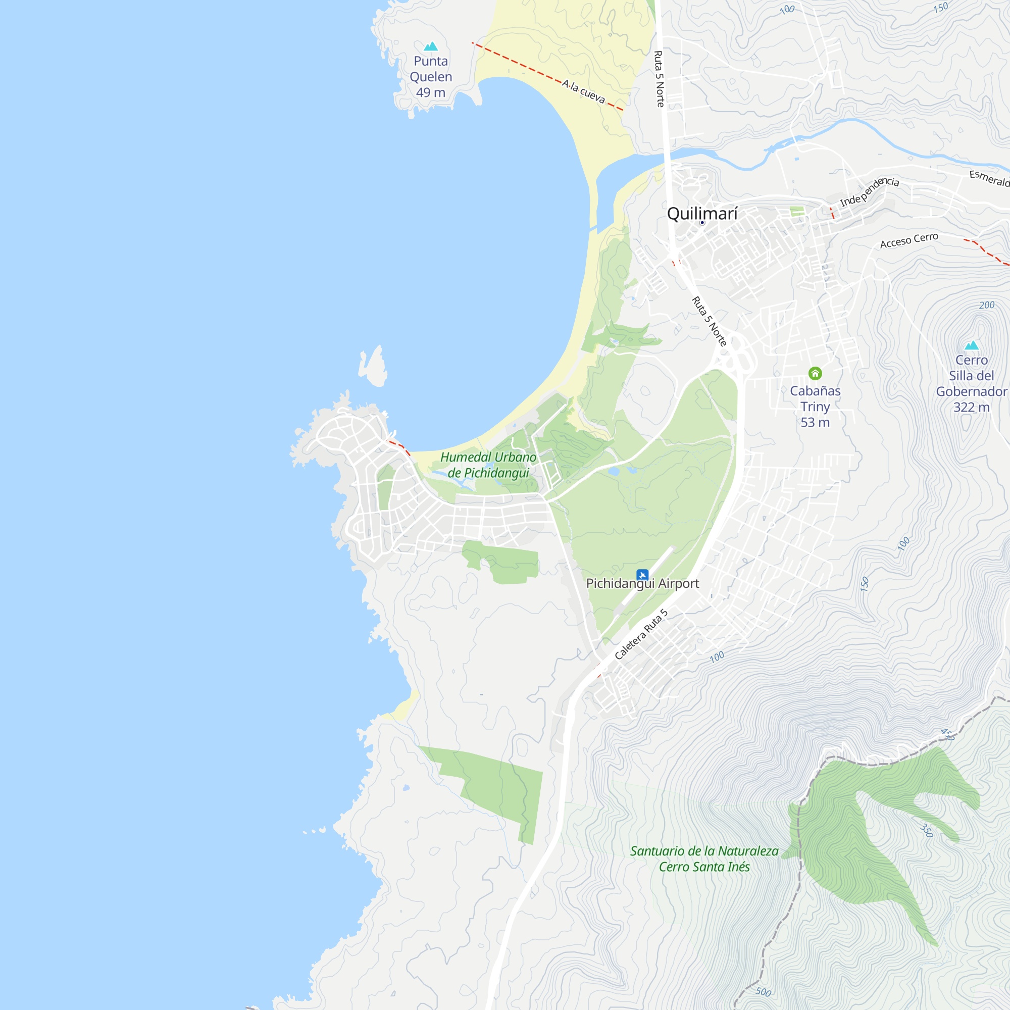 Cabañas Puerto Ensenada map