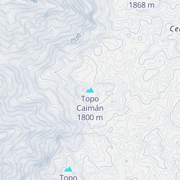 Map of Topo Caimán
