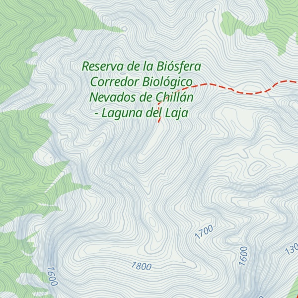Map of Cerro Las Bravas (cumbre sur)