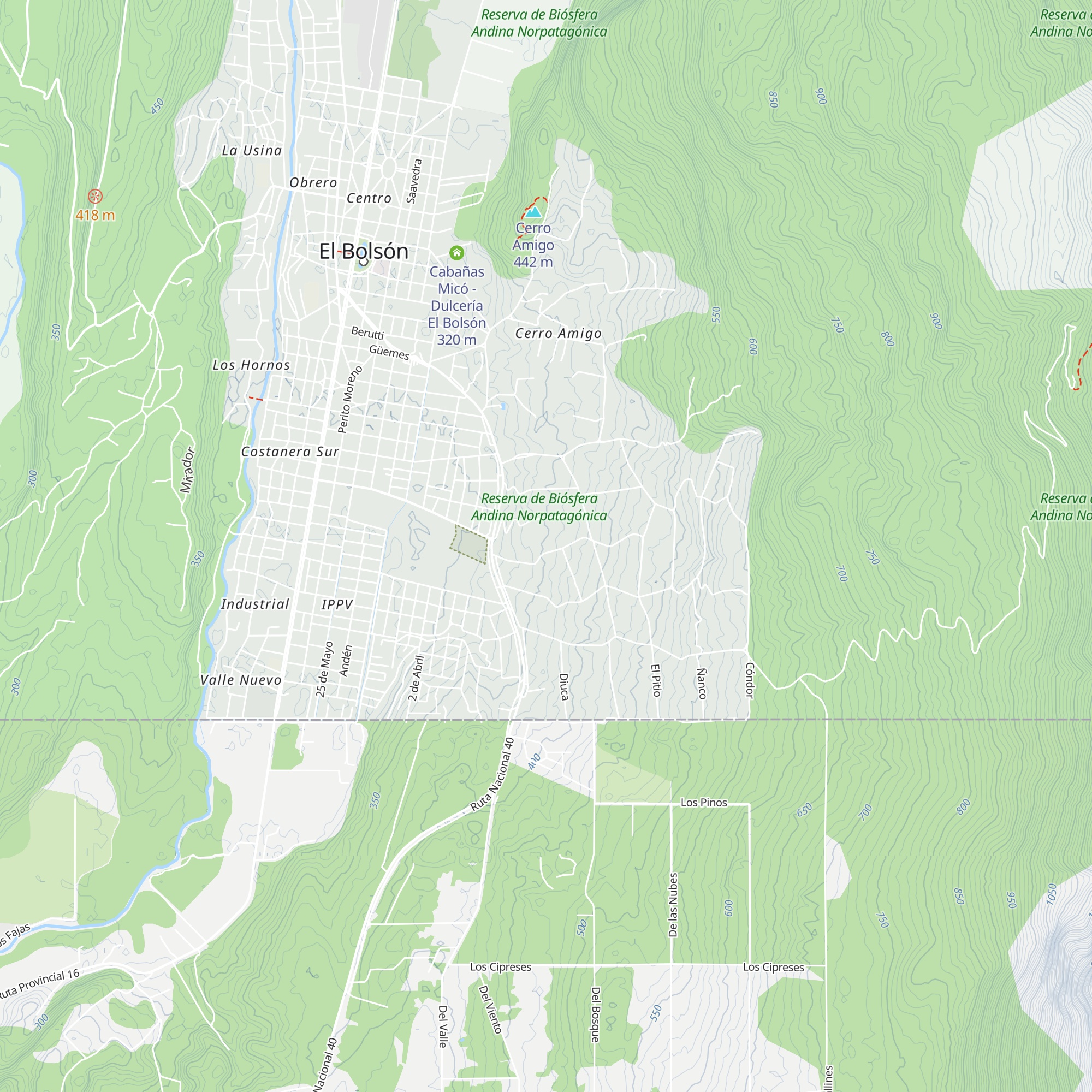 Cabaña Longchamps map