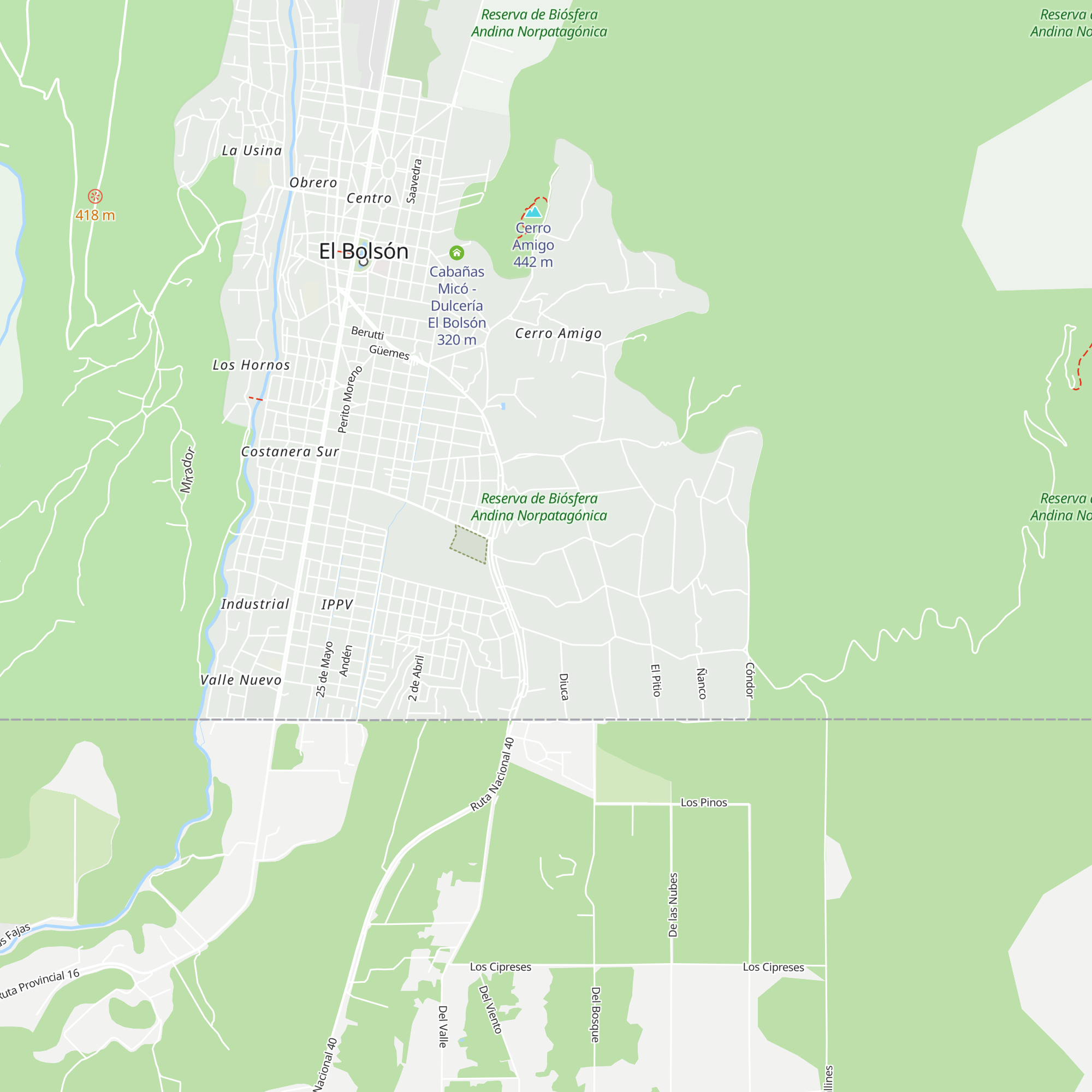 Cabaña Longchamps map