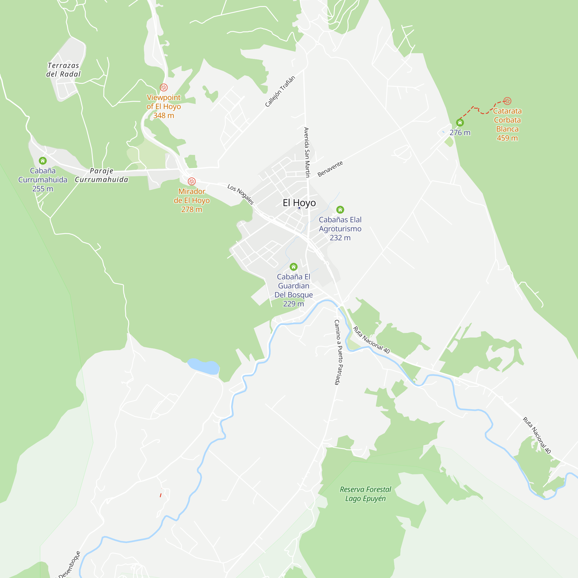Cabañas LuCes Del Pirque map