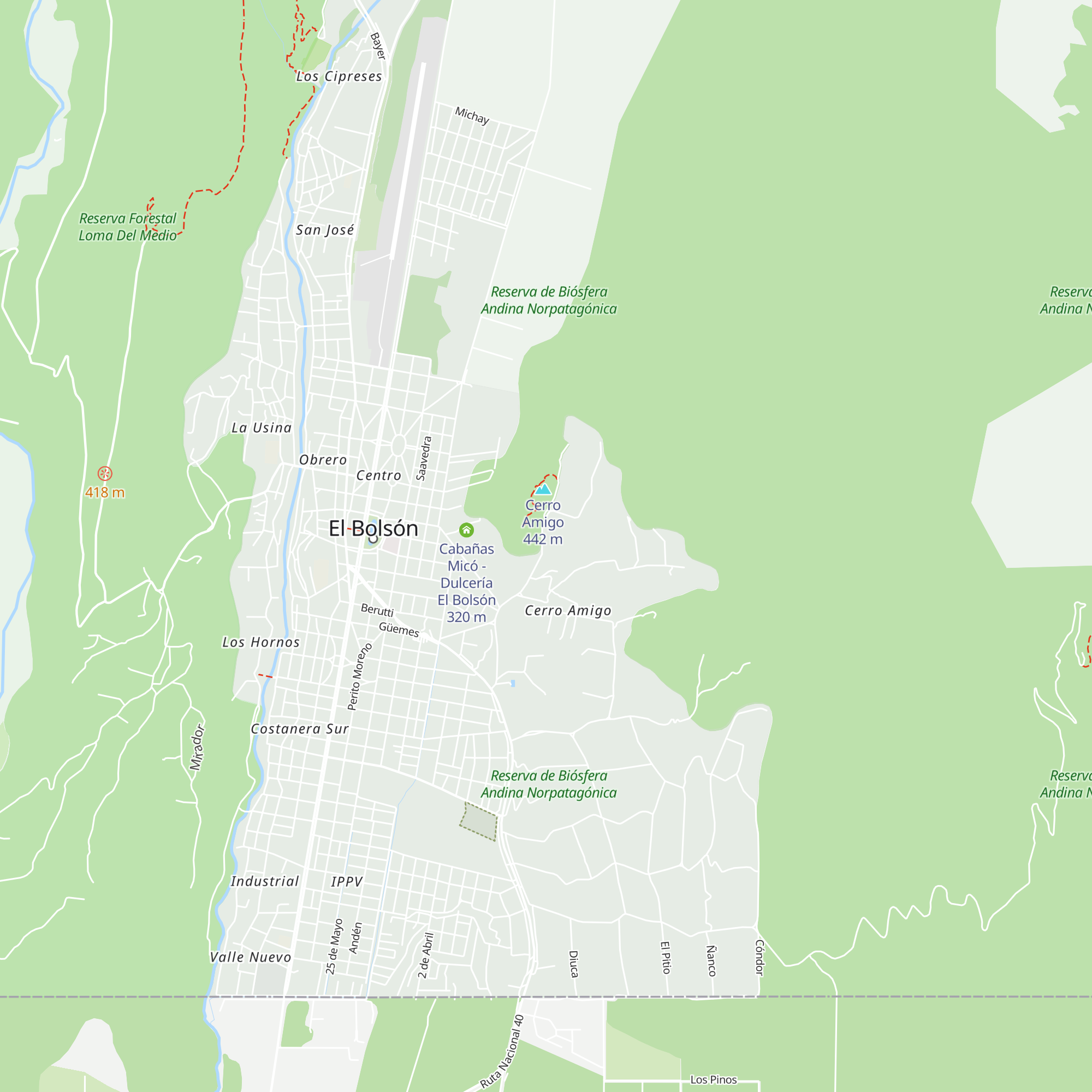 Cabaña La Linda map