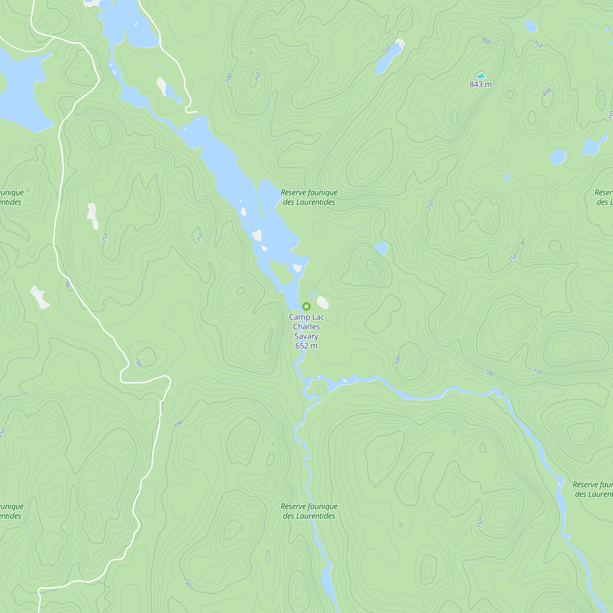 Camp Lac Charles Savary map