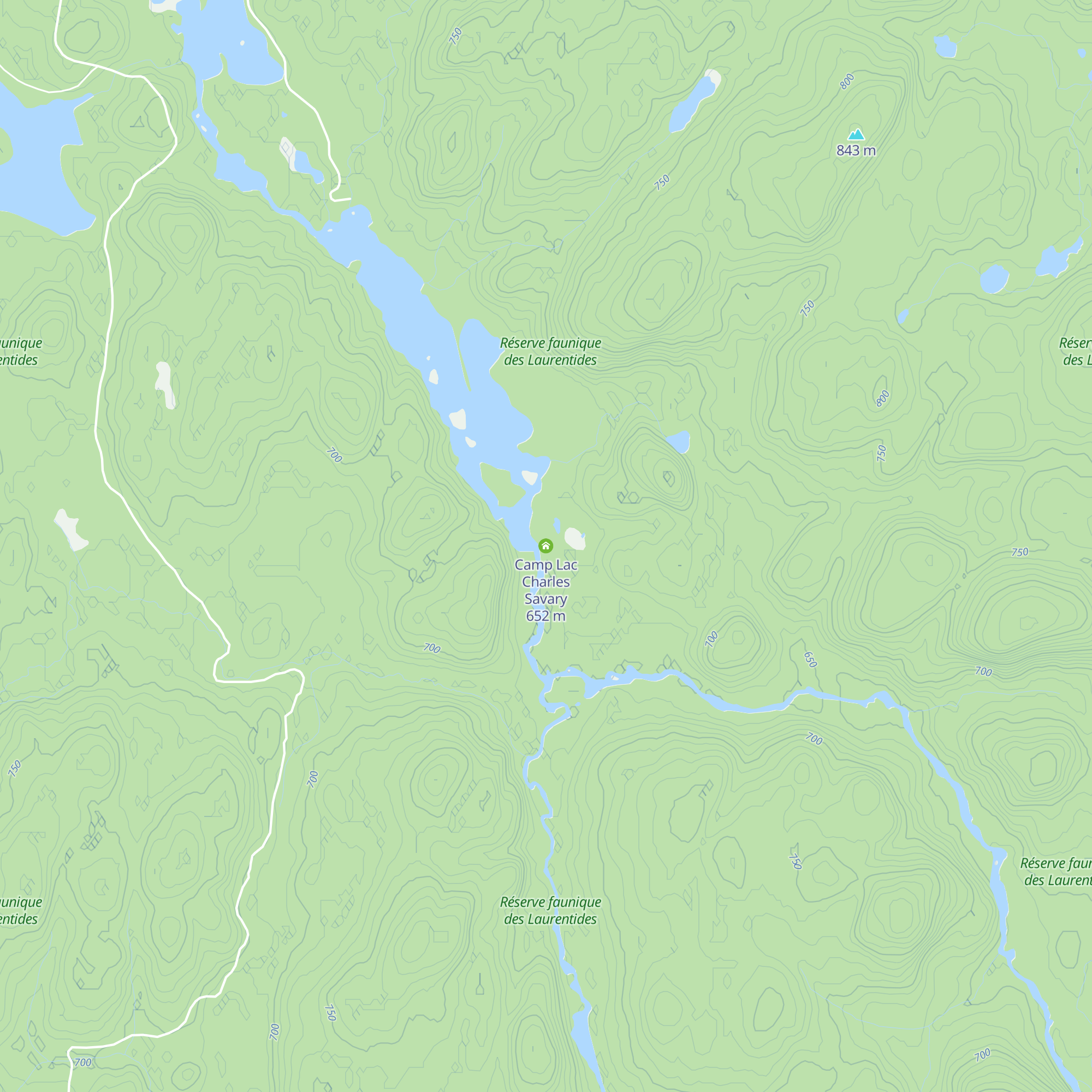 Camp Lac Charles Savary map