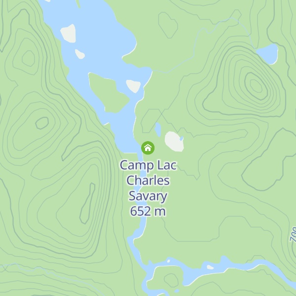 Map of Camp Lac Charles Savary
