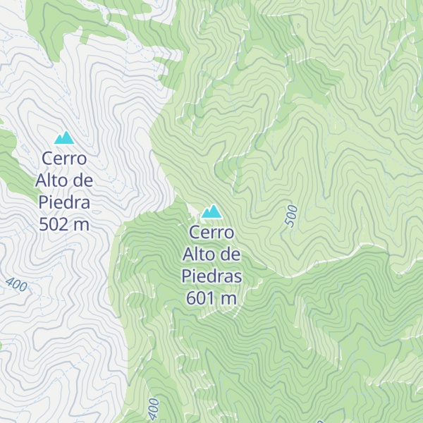 Map of Cerro Alto de Piedras