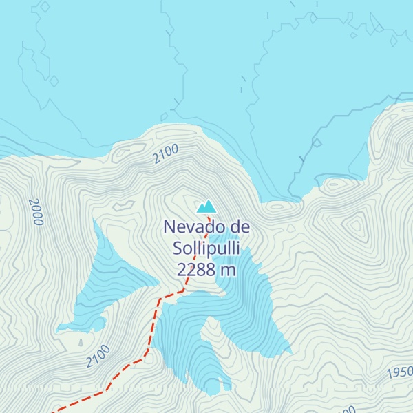 Map of Nevado de Sollipulli