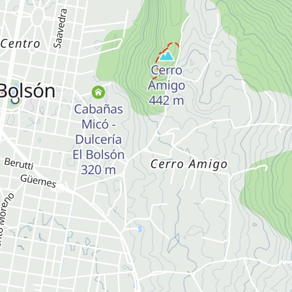 Map of Cabaña Cerro Amigo