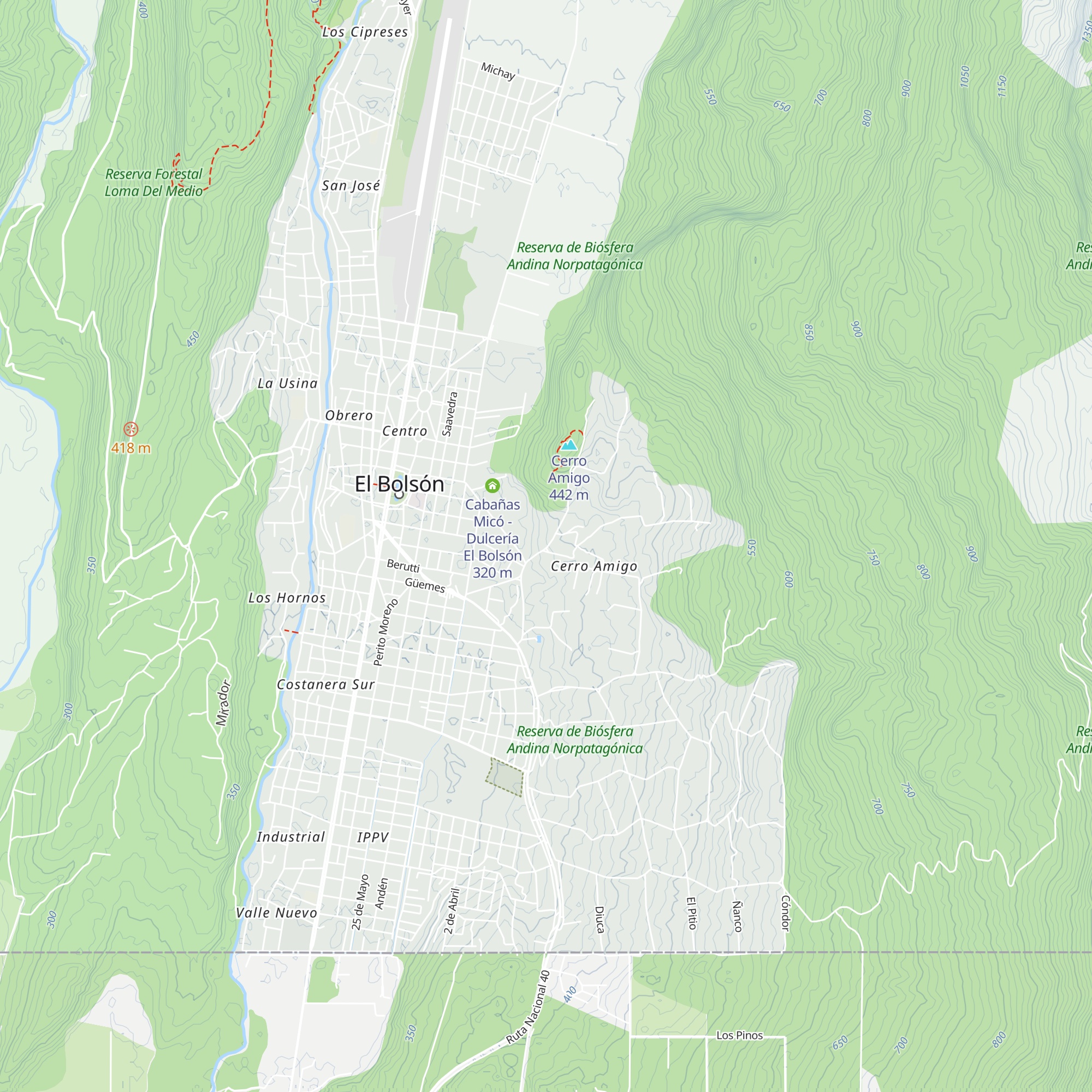 Cabaña Cerro Amigo map