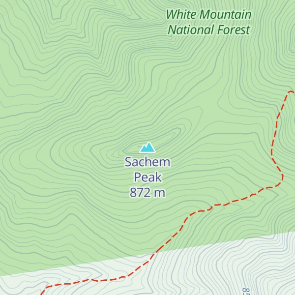 Map of Sachem Peak