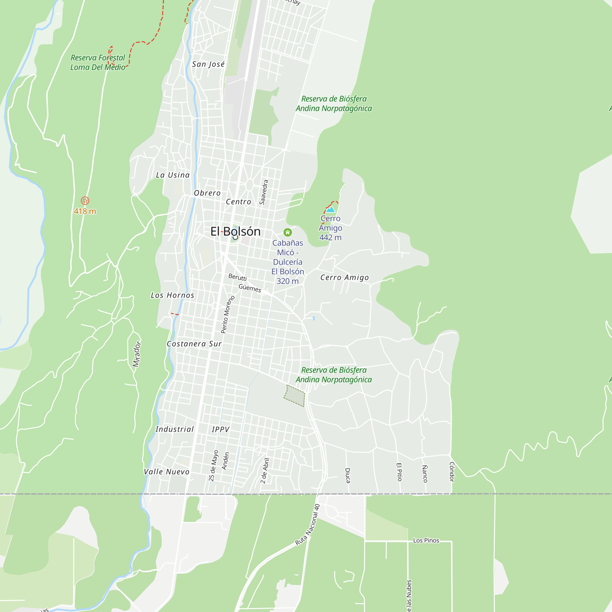 Cabañas Las Grullas map