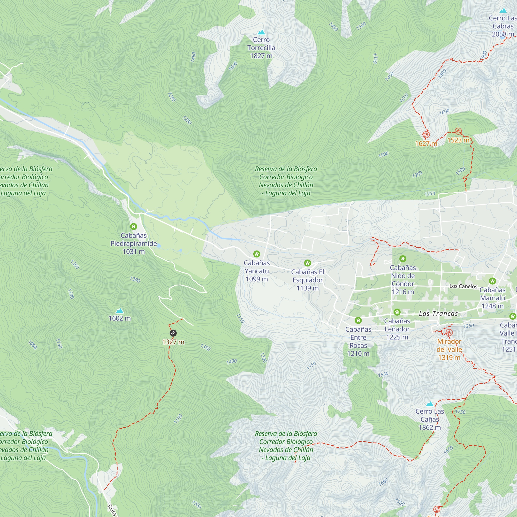 Cabañas Roble Quemado map