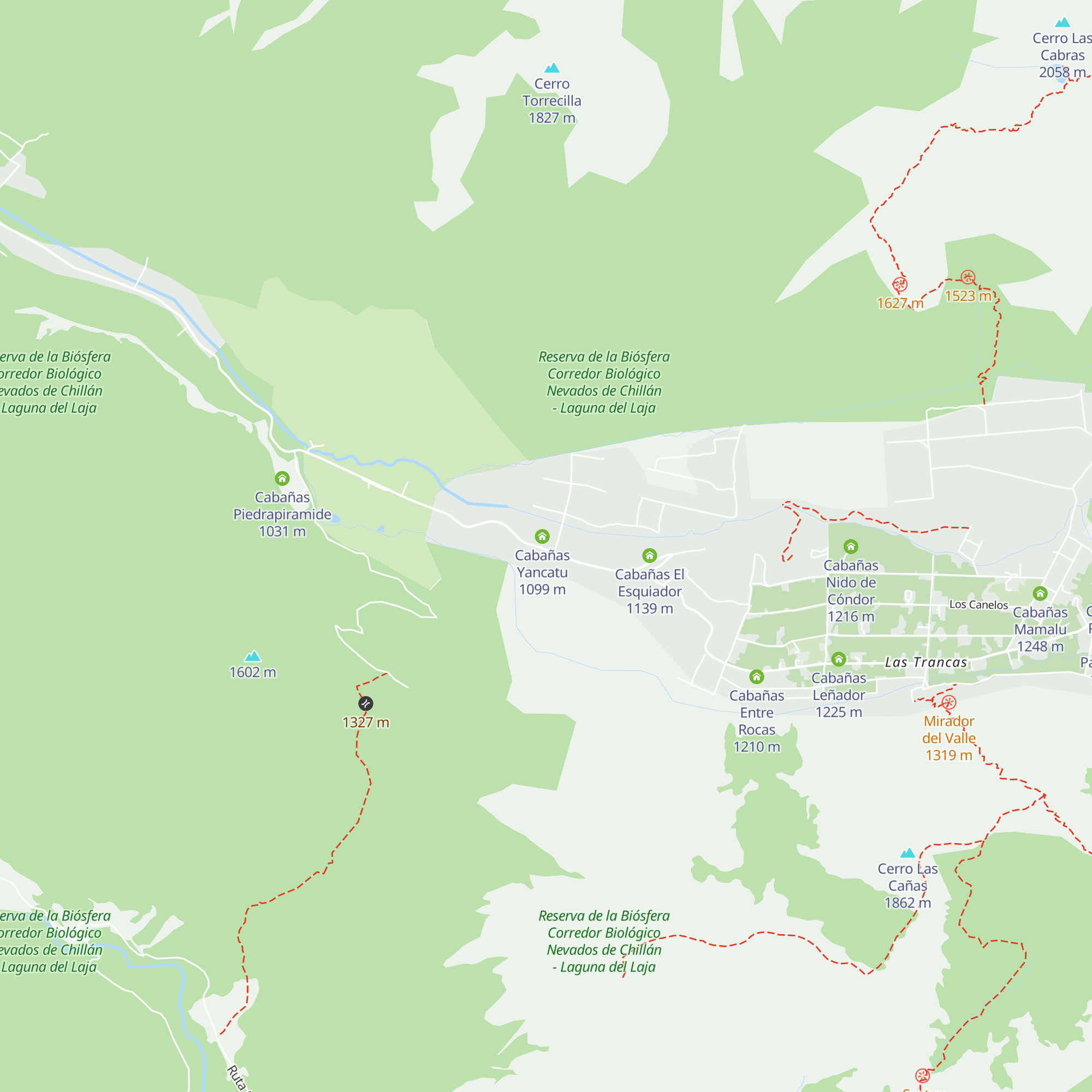 Cabañas Roble Quemado map