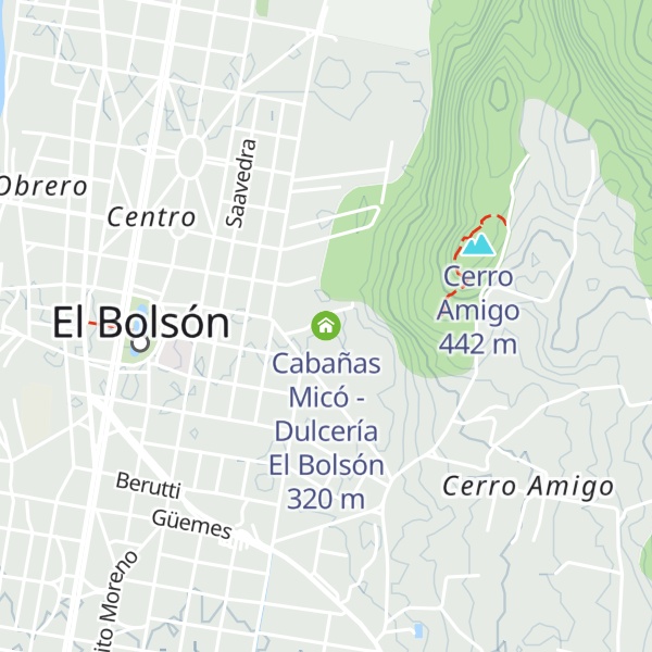 Map of Cabañas Micó - Dulcería El Bolsón