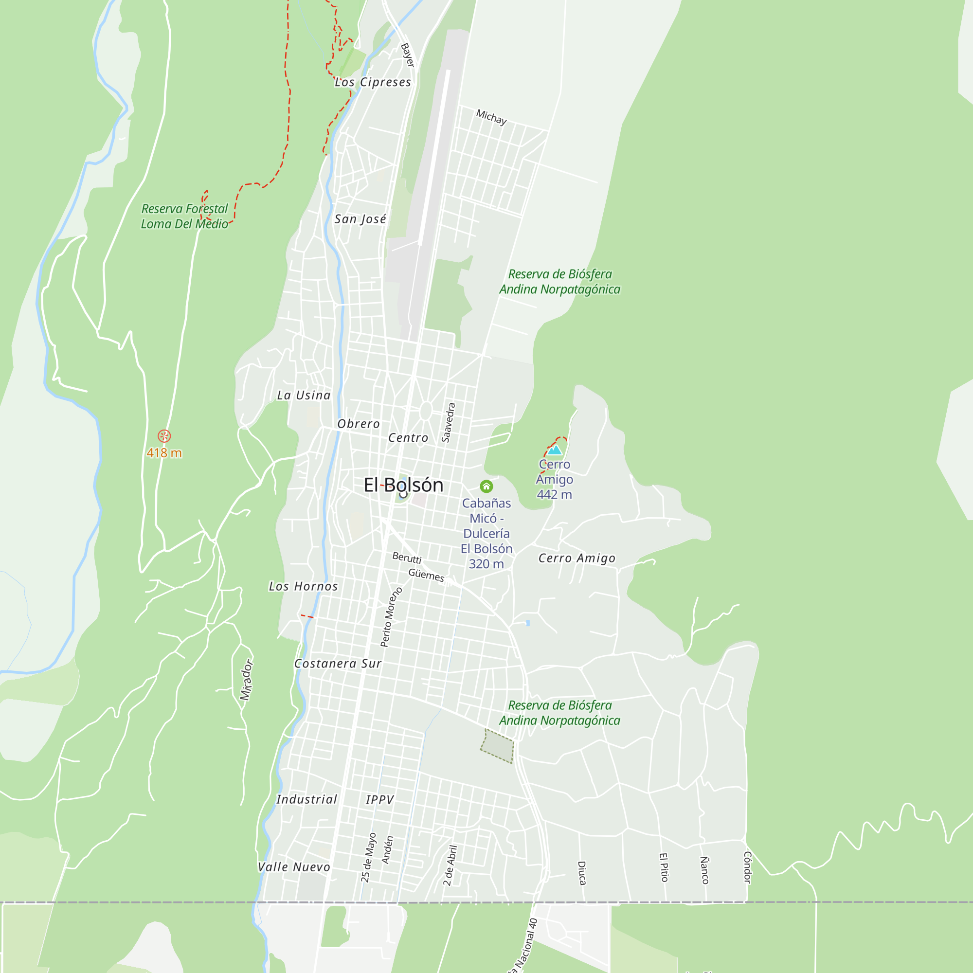 Cabañas Micó - Dulcería El Bolsón map