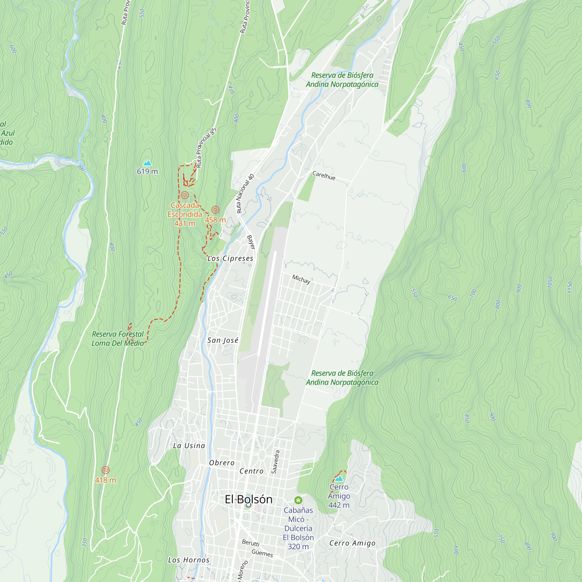Cabañas Los Arrayanes map
