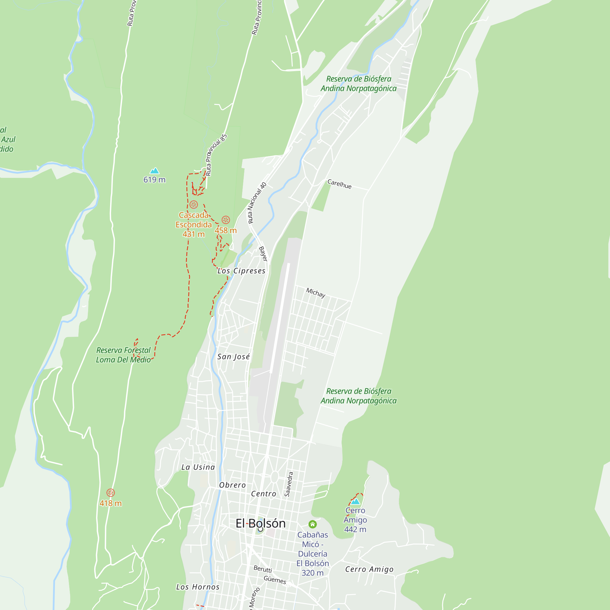 Cabañas Los Arrayanes map