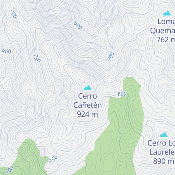 Map of Cerro Cañetén