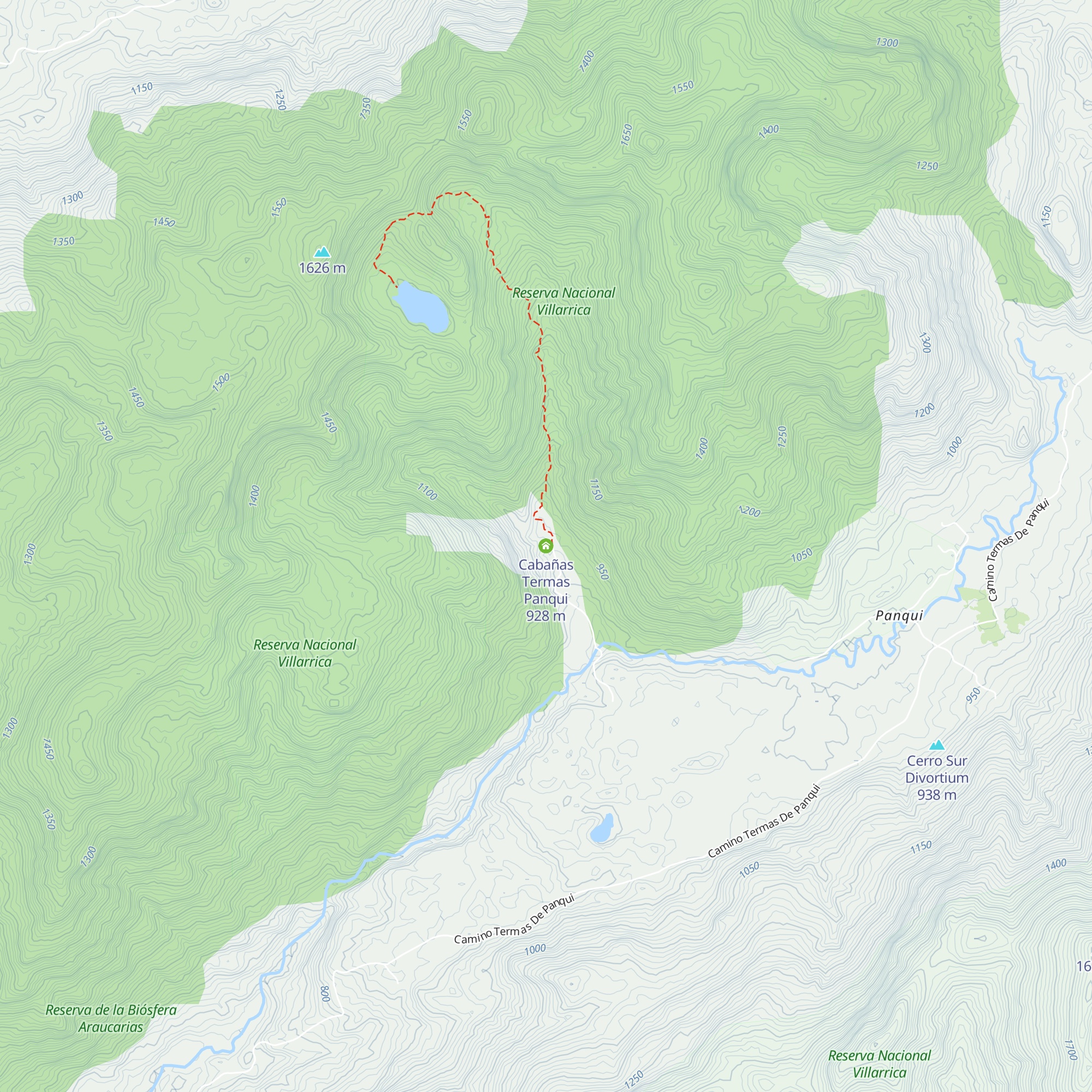 Cabañas Termas Panqui map