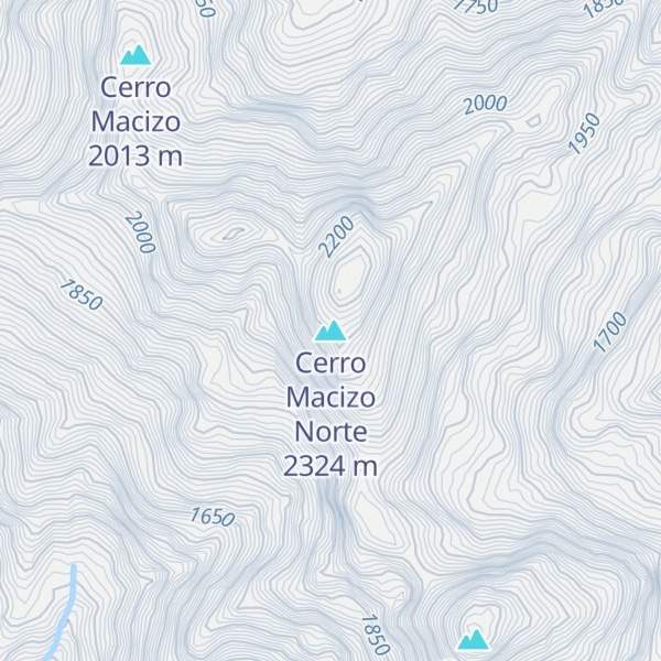 Map of Cerro Macizo Norte
