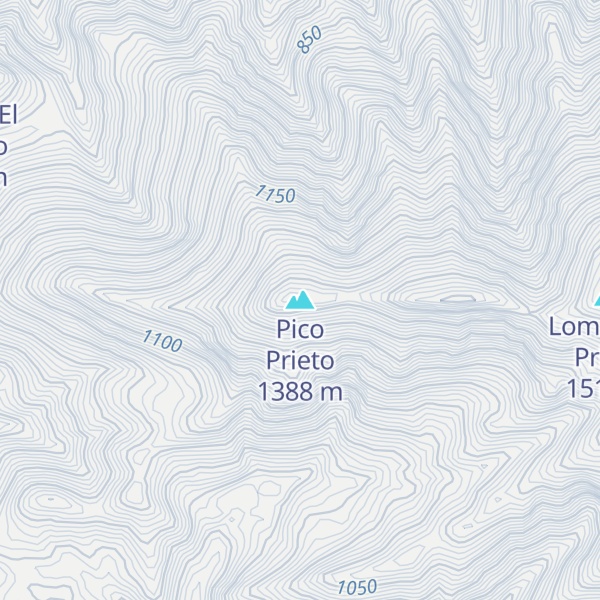 Map of Pico Prieto