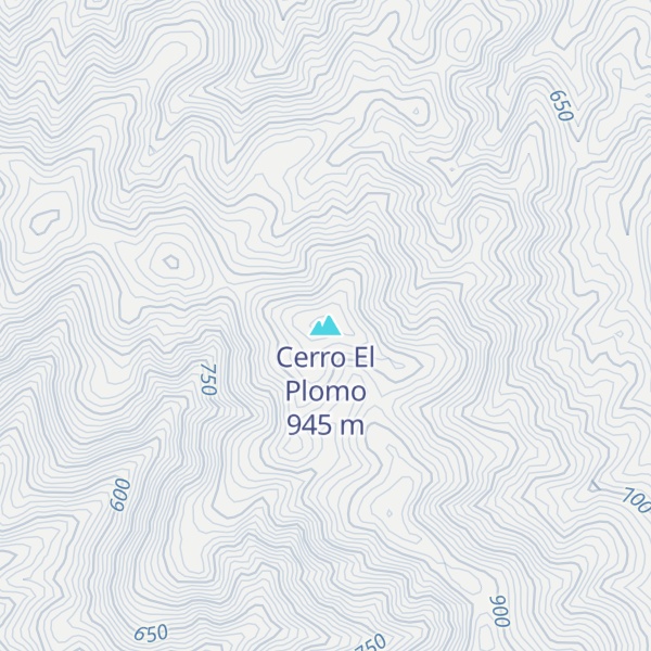 Map of Cerro El Plomo