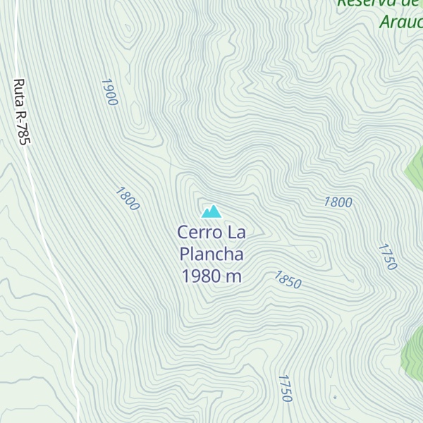 Map of Cerro La Plancha