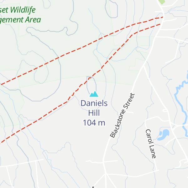 Map of Daniels Hill