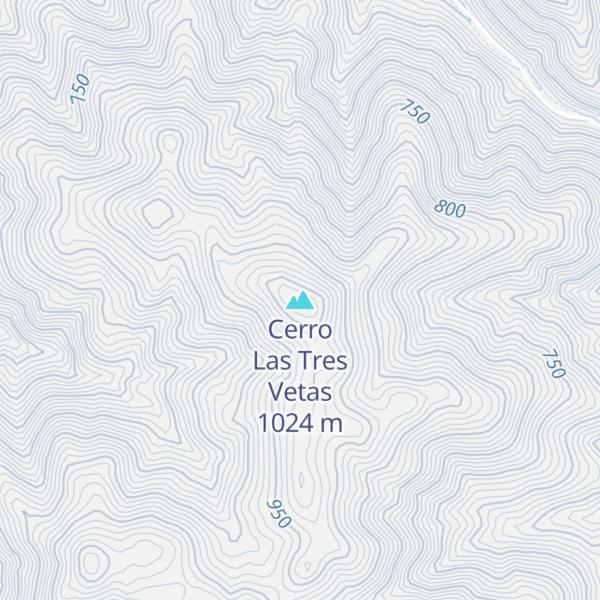 Map of Cerro Las Tres Vetas