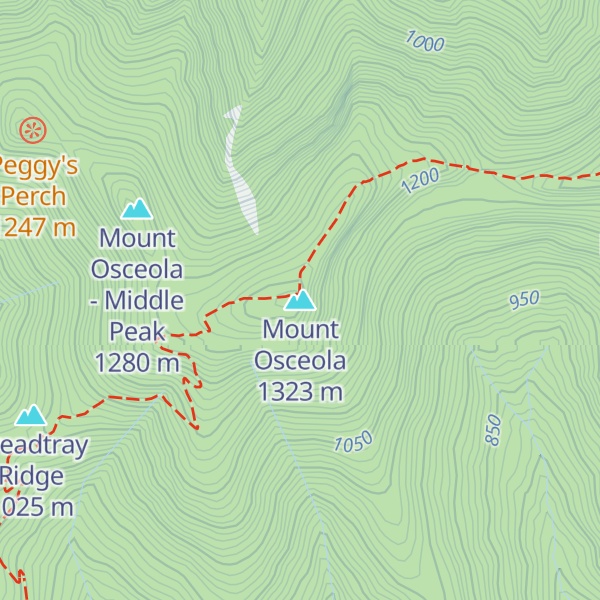 Map of Mount Osceola