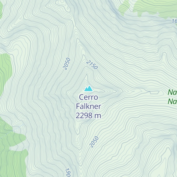 Map of Cerro Falkner
