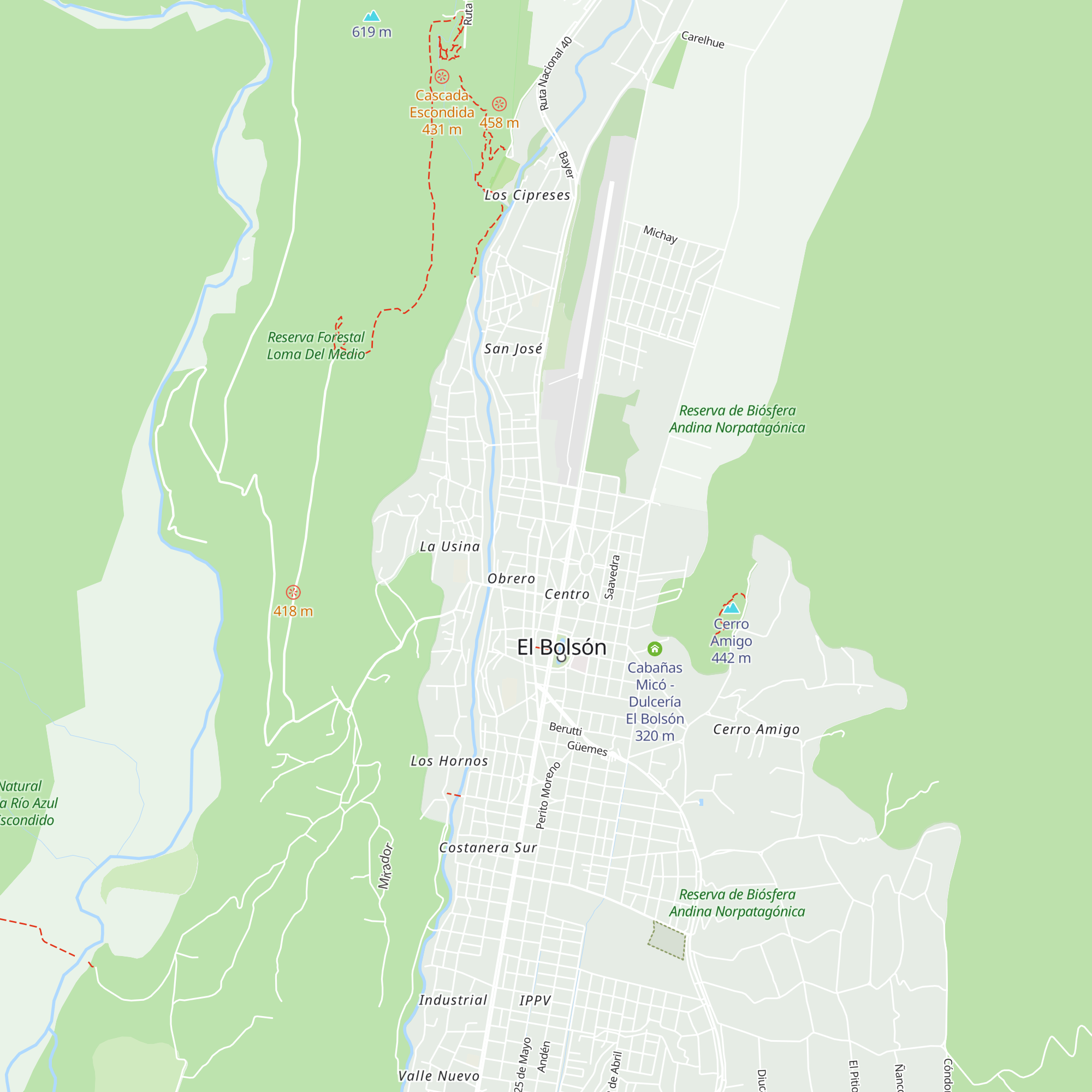 Cabañas El Viejo Cerezo map
