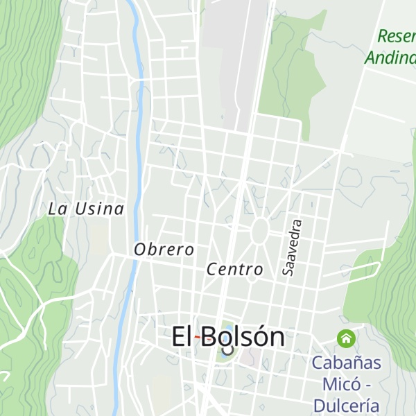 Map of Cabañas El Viejo Cerezo