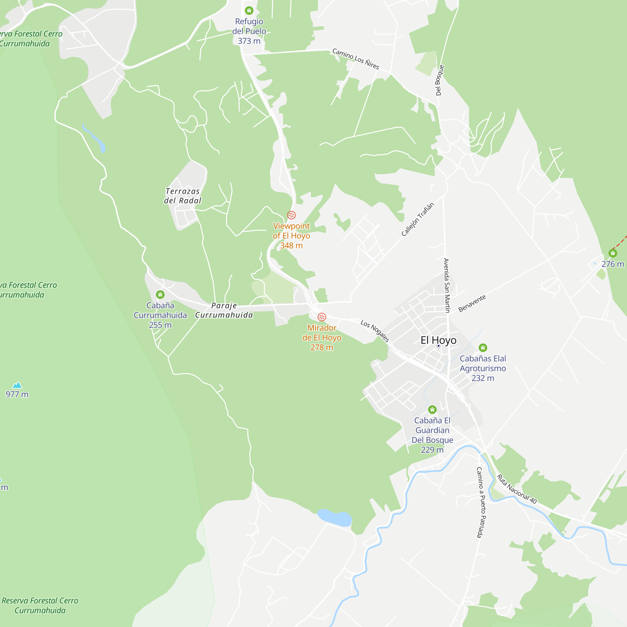 Cabañas Mari Mari map