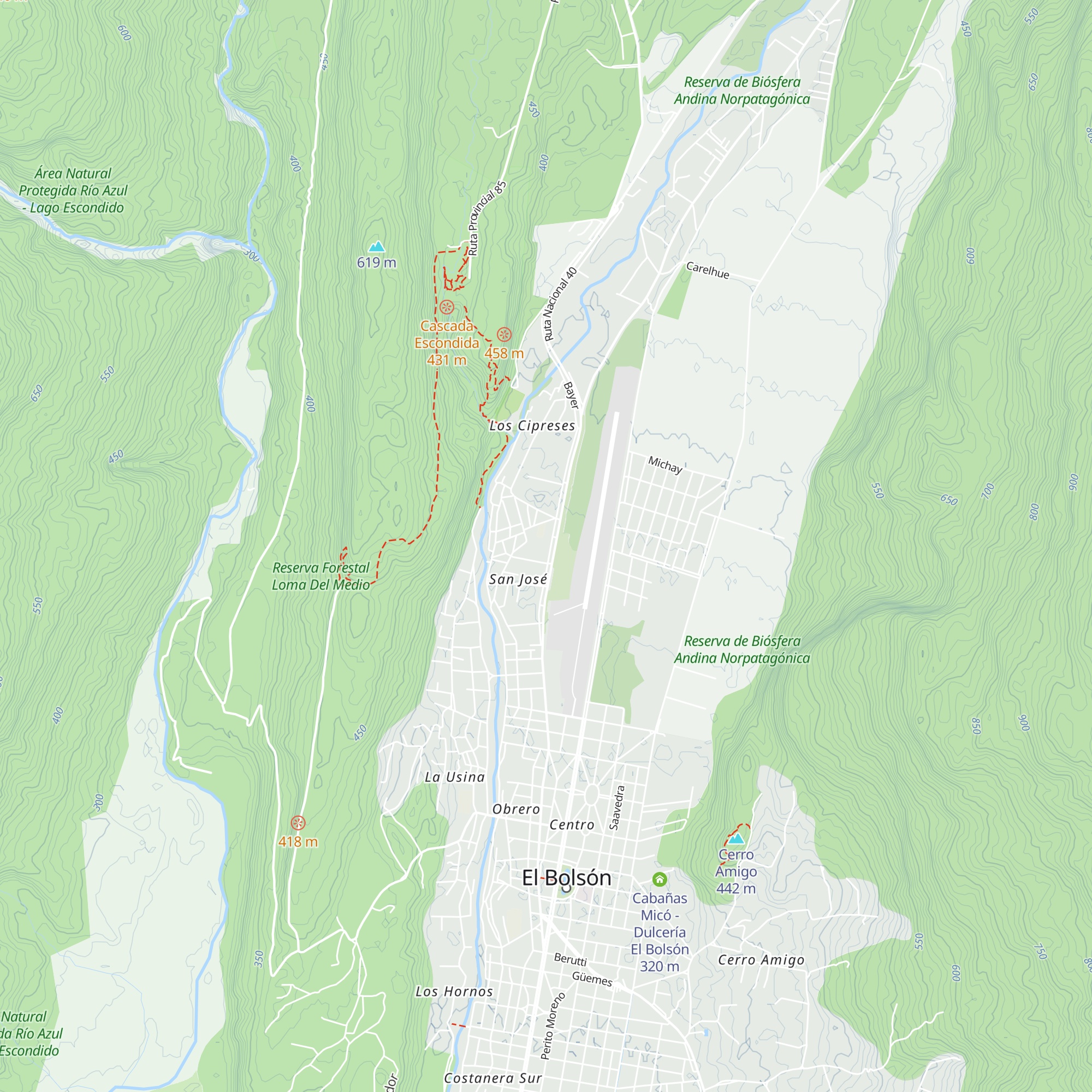 Cabañas del Campo map