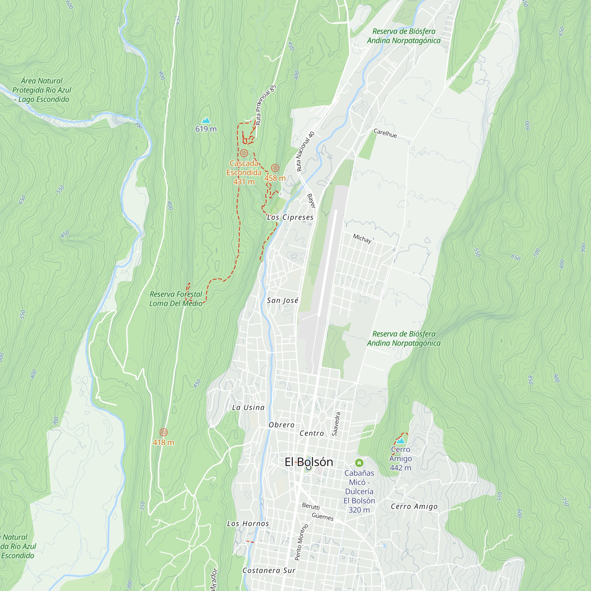 Cabañas Novielo map
