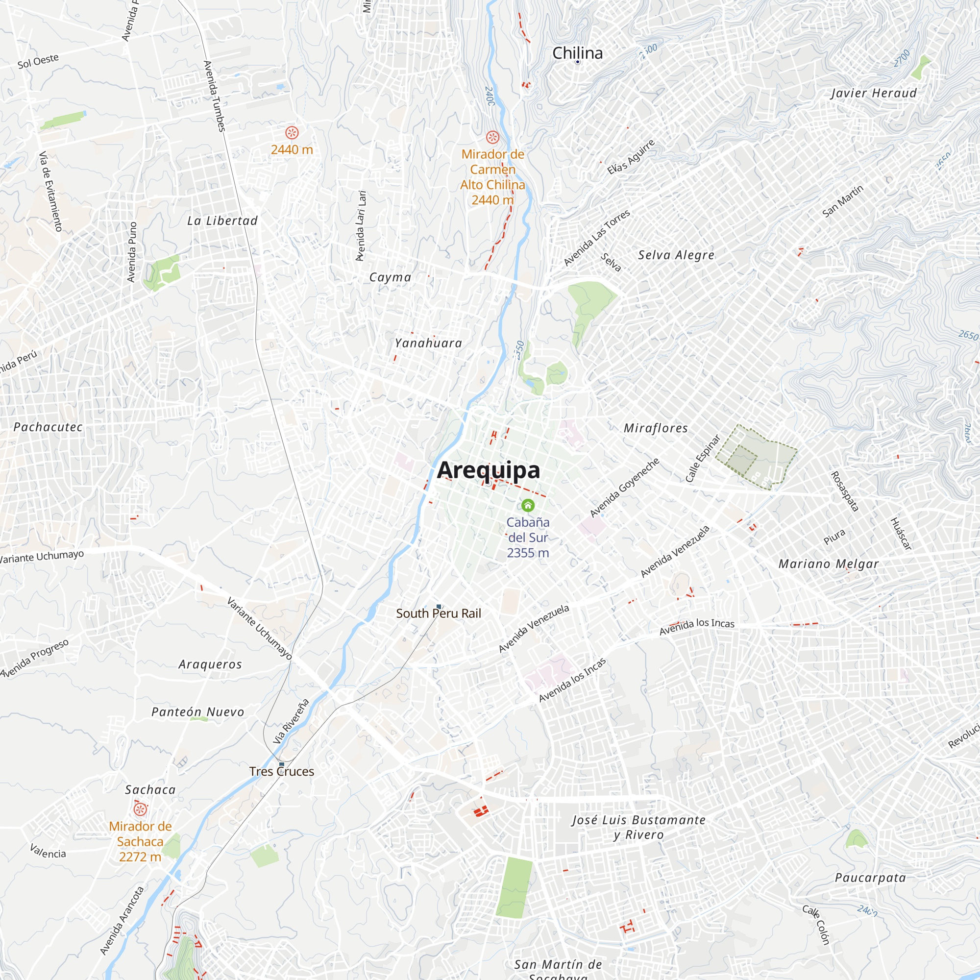 Centre de information de turismo y cultura de arequipa map
