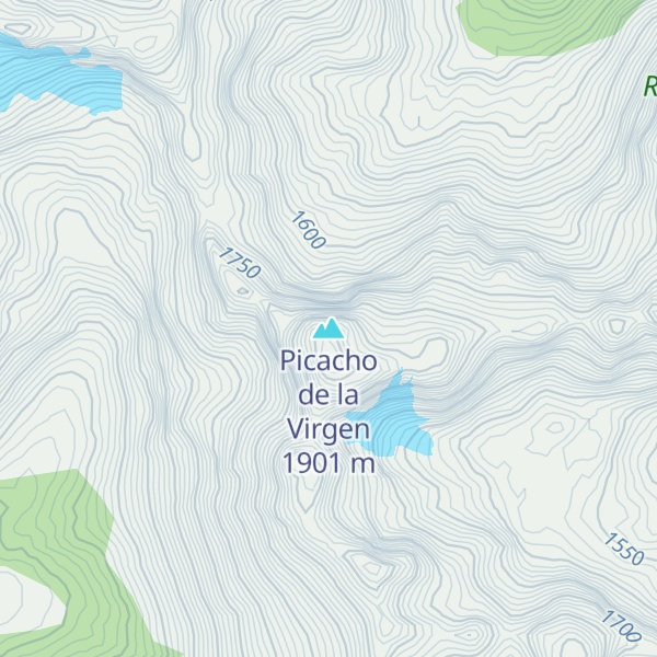 Map of Picacho de la Virgen