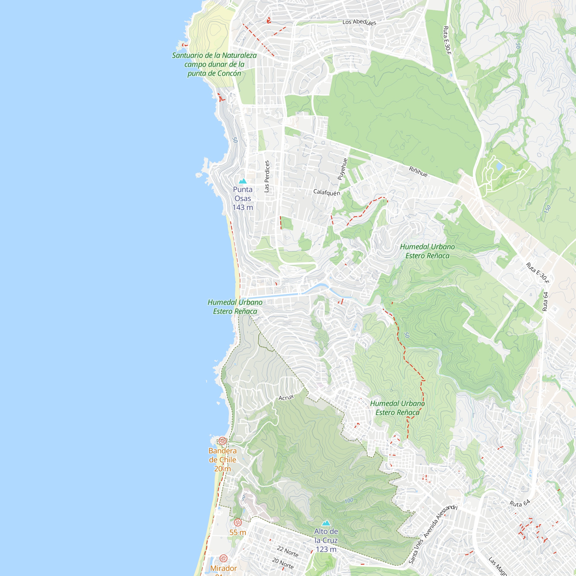 Cabañas Don Francisco de Reñaca map
