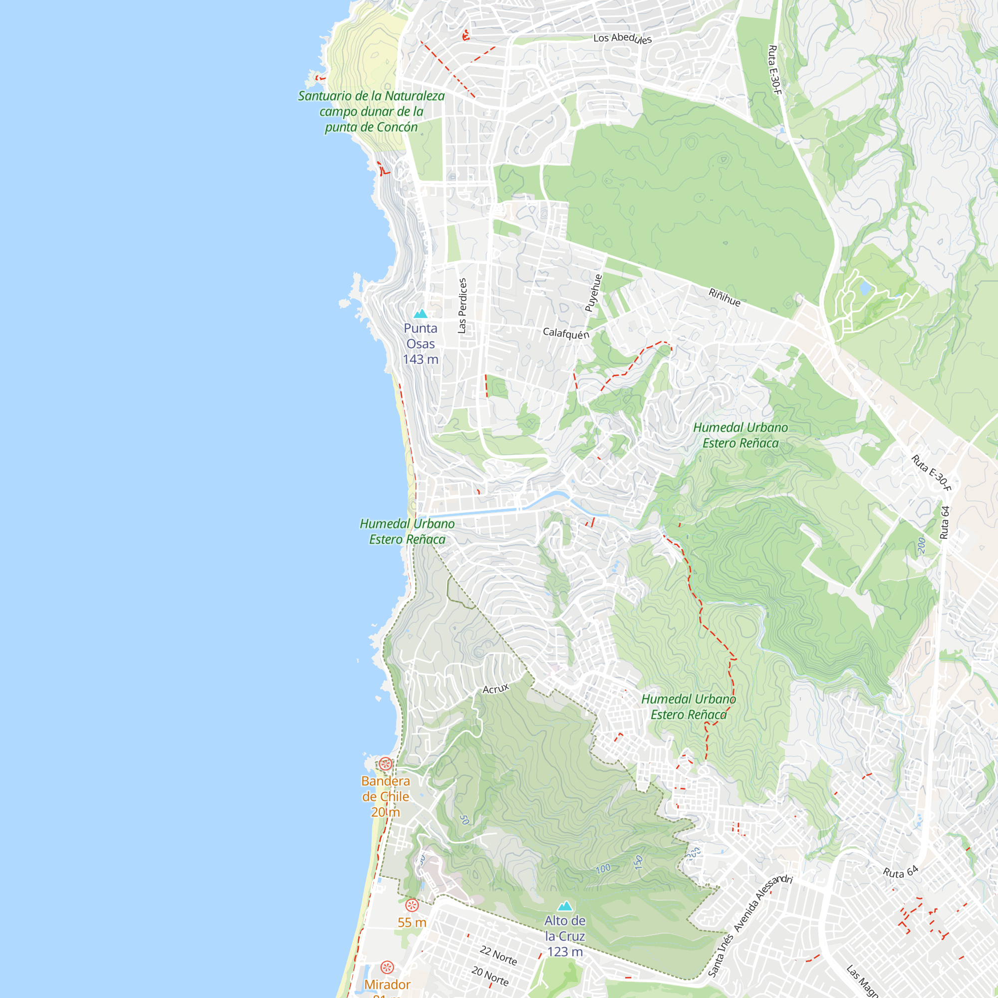 Cabañas Don Francisco de Reñaca map