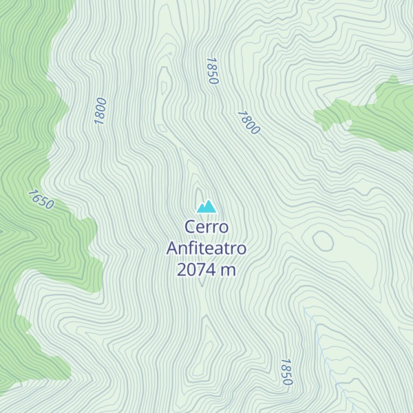 Map of Cerro Anfiteatro