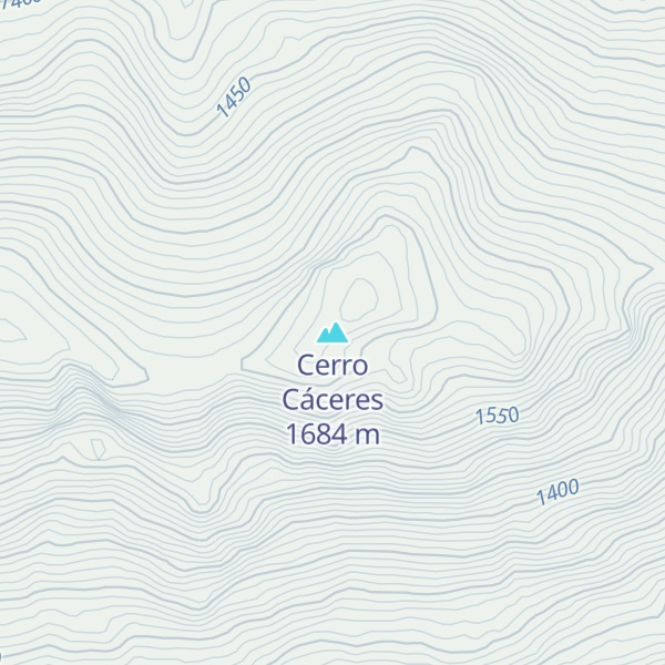 Map of Cerro Cáceres