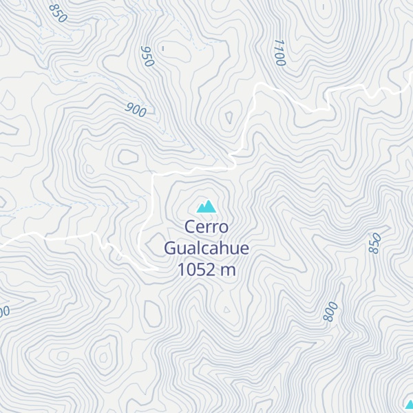 Map of Cerro Gualcahue