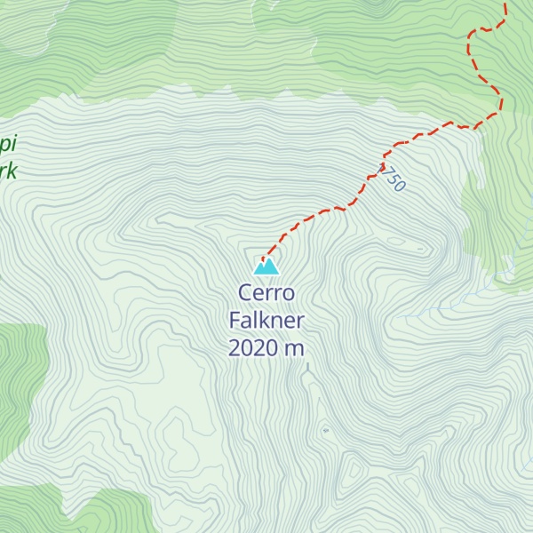 Map of Cerro Falkner