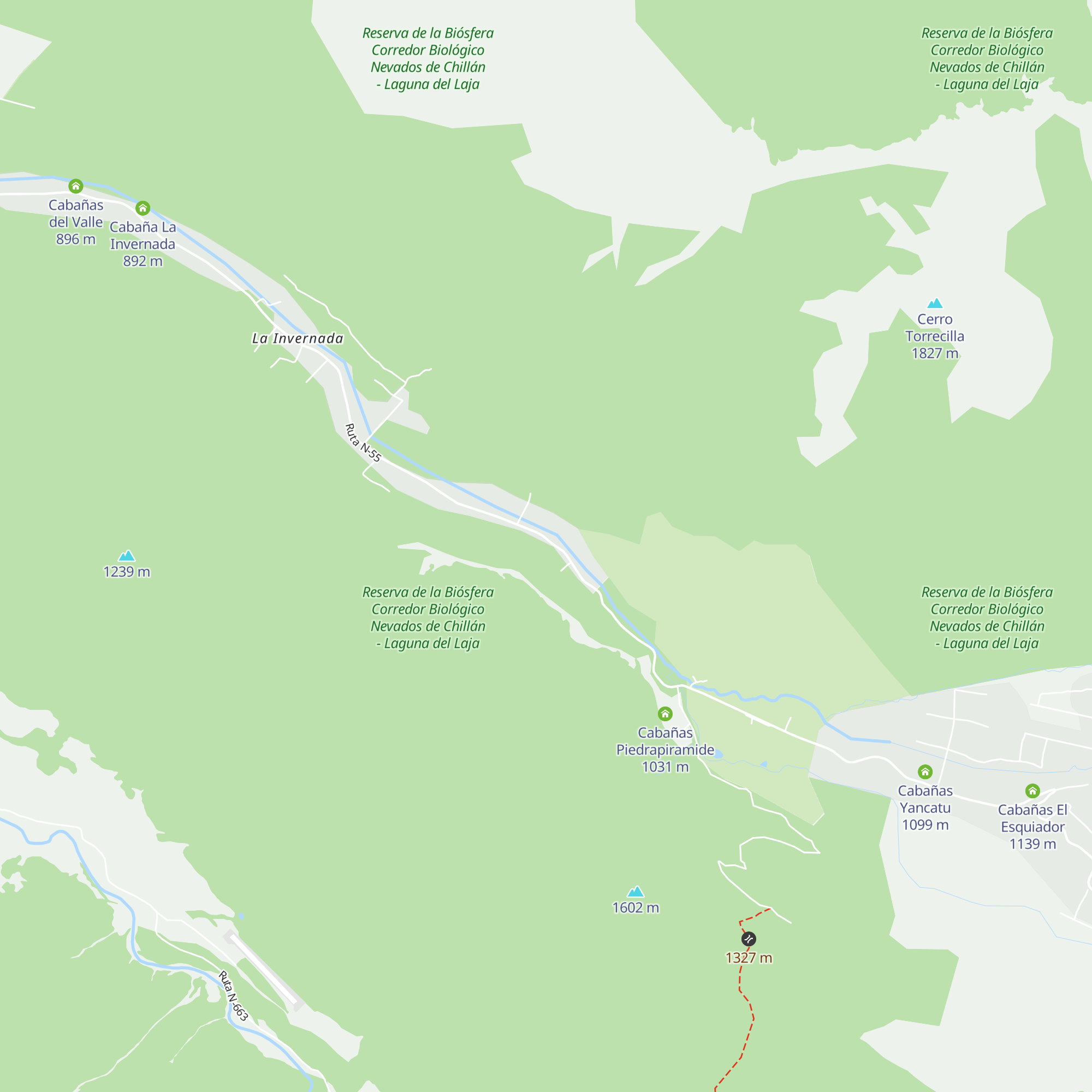 Cabañas Astromelia map
