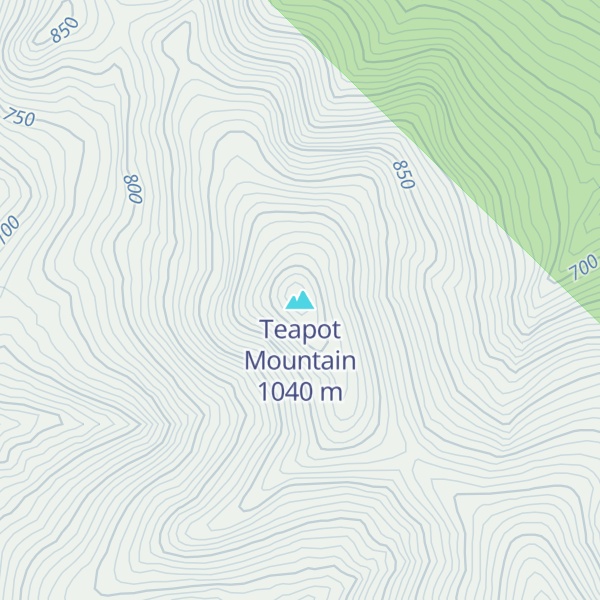 Map of Teapot Mountain