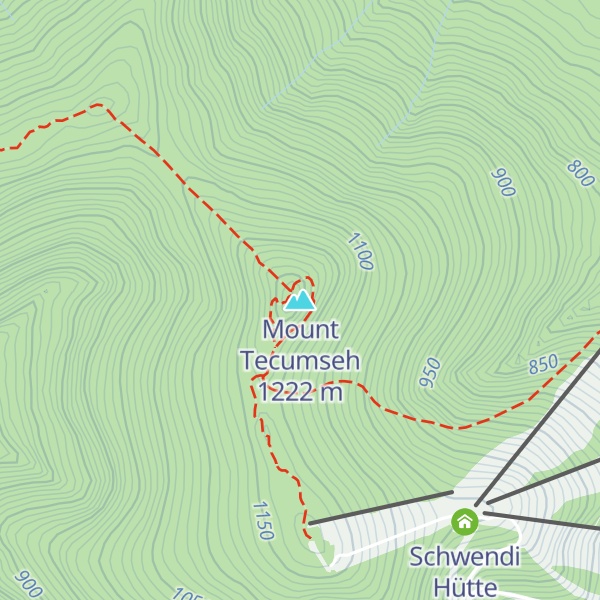 Map of Mount Tecumseh