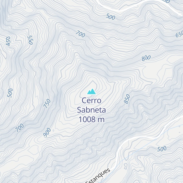 Map of Cerro Sabneta